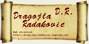 Dragojla Radaković vizit kartica